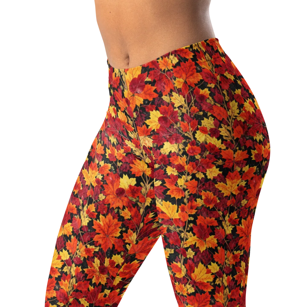 Crimson Harvest on Leggings — Left Front