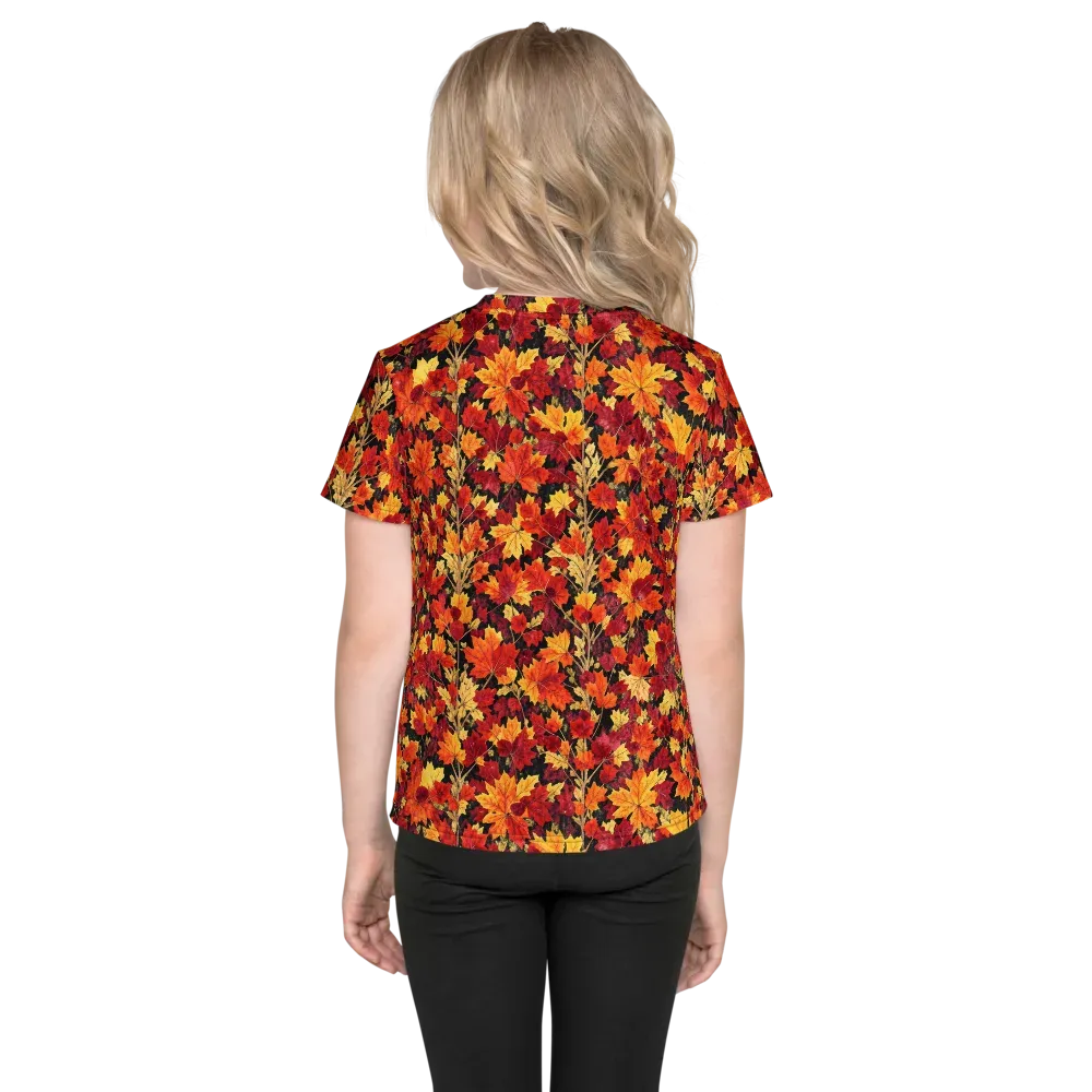 Crimson Harvest on Kids Crew Neck T-Shirt — Back