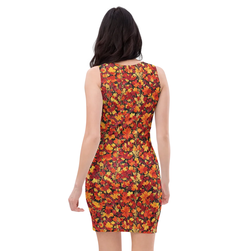 Crimson Harvest on Bodycon Dress — Back