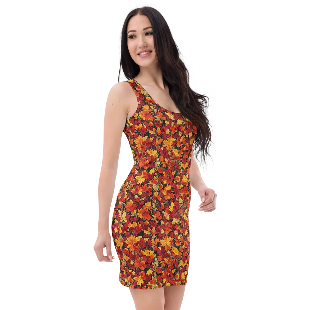 Crimson Harvest on Bodycon Dress — Right Front