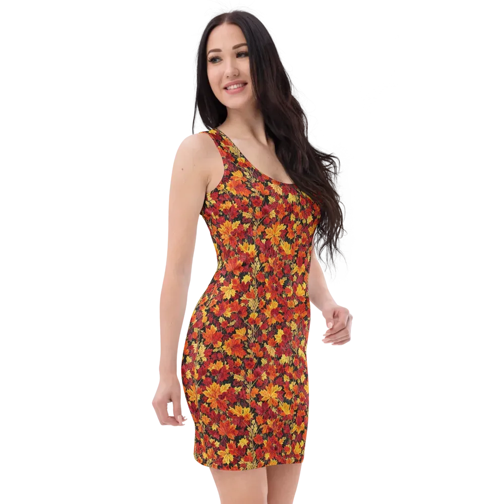 Crimson Harvest on Bodycon Dress — Right Front
