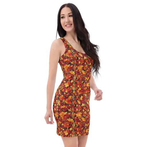 Crimson Harvest on a Bodycon Dress