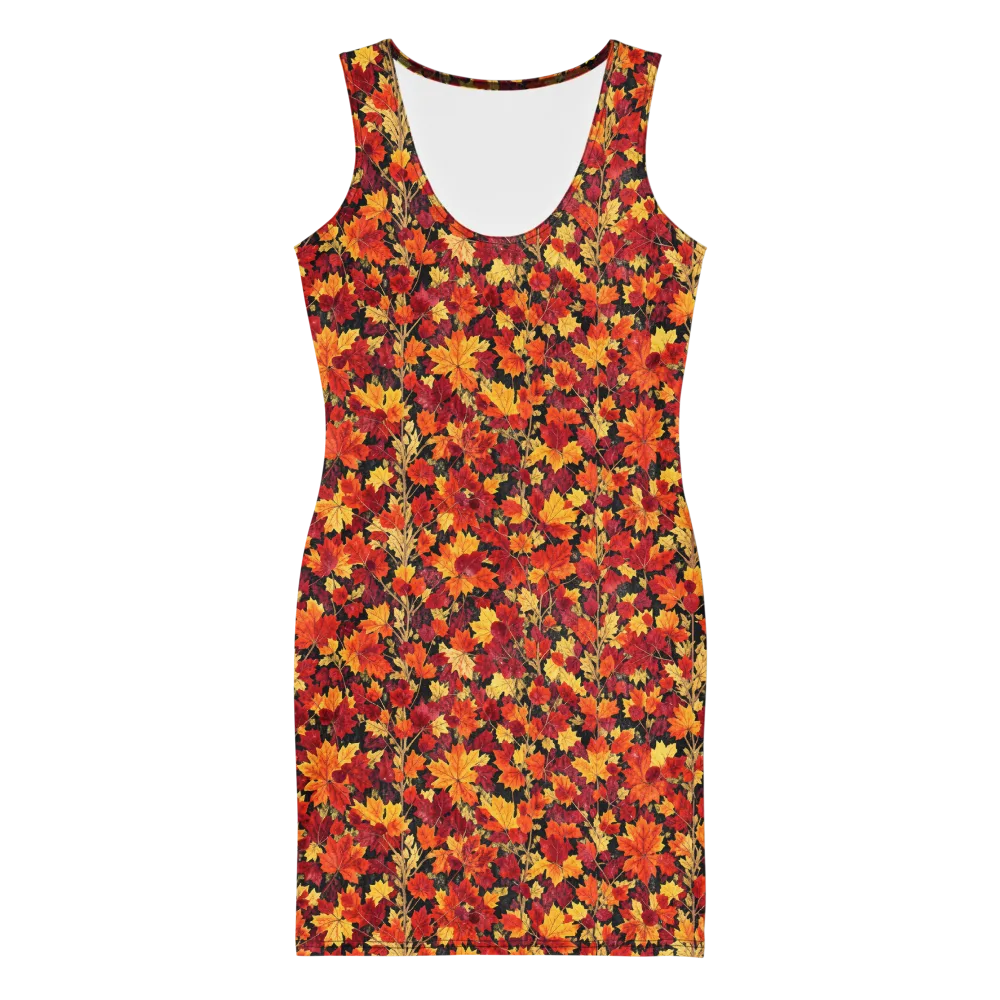 Crimson Harvest on Bodycon Dress — Front