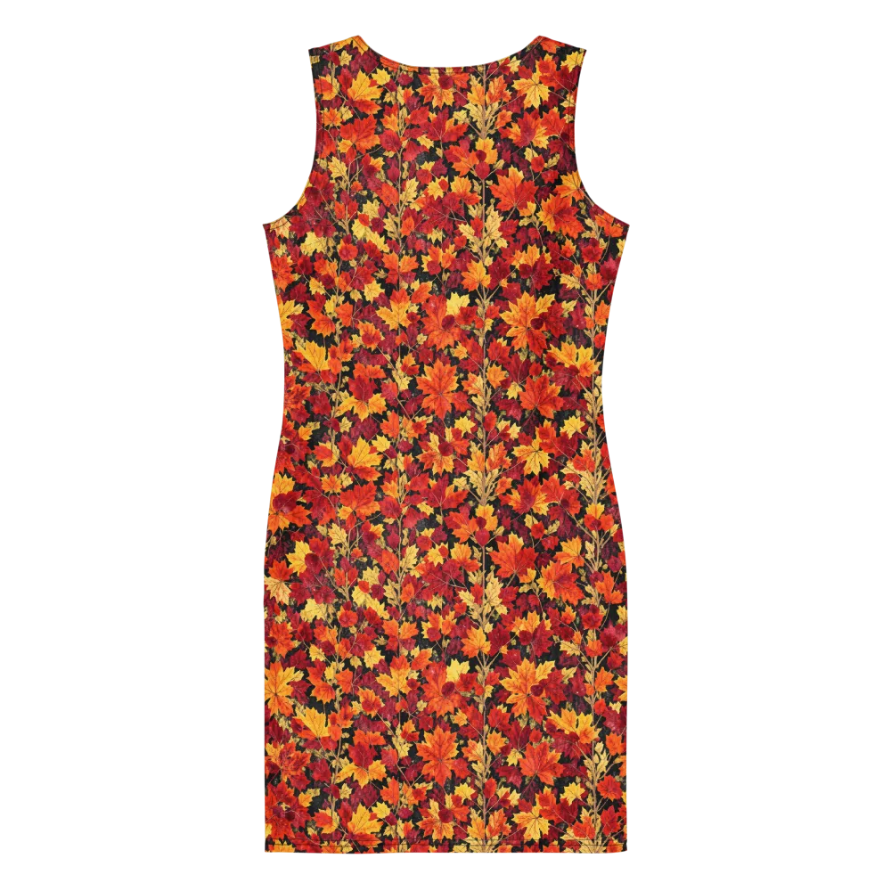 Crimson Harvest on Bodycon Dress — Back
