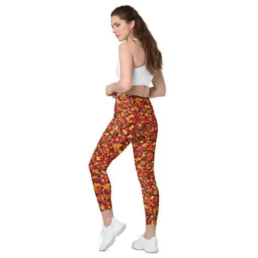 Crimson Harvest on a Leggings with Pockets