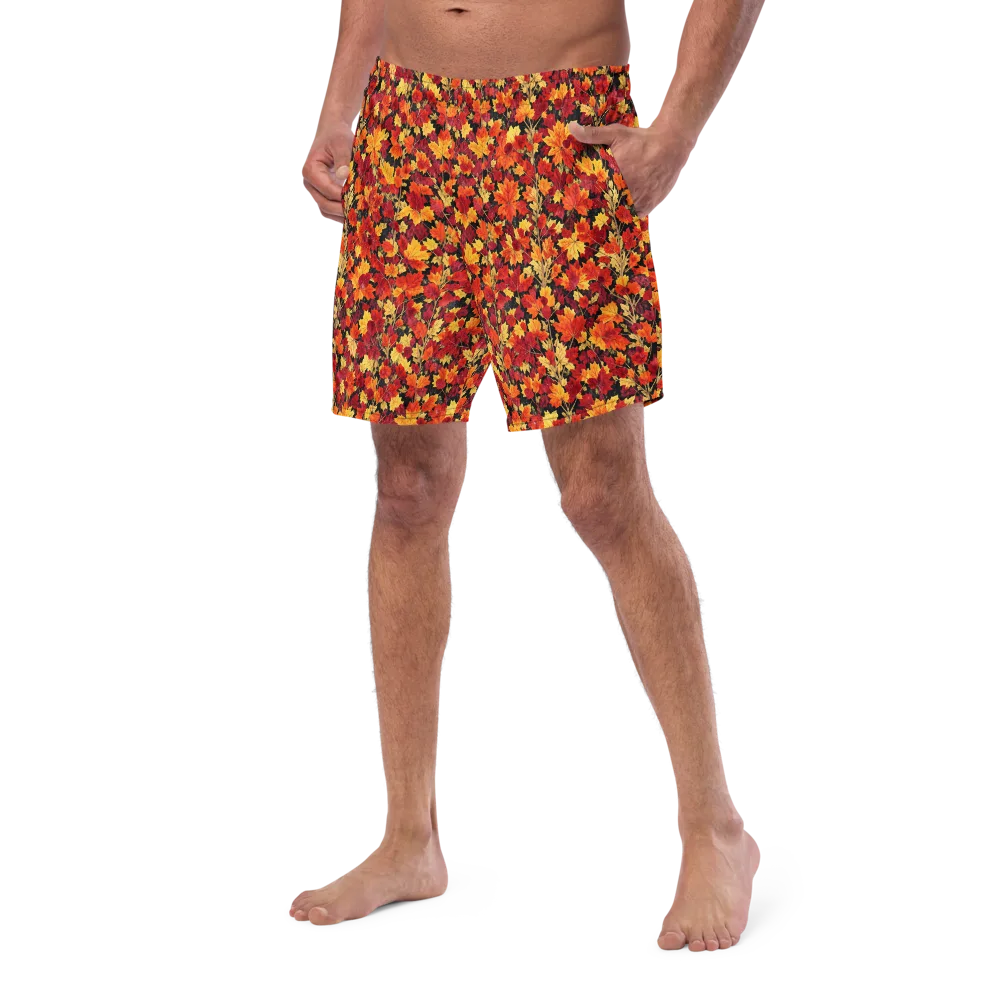 Crimson Harvest on Swim Trunks — Left Front