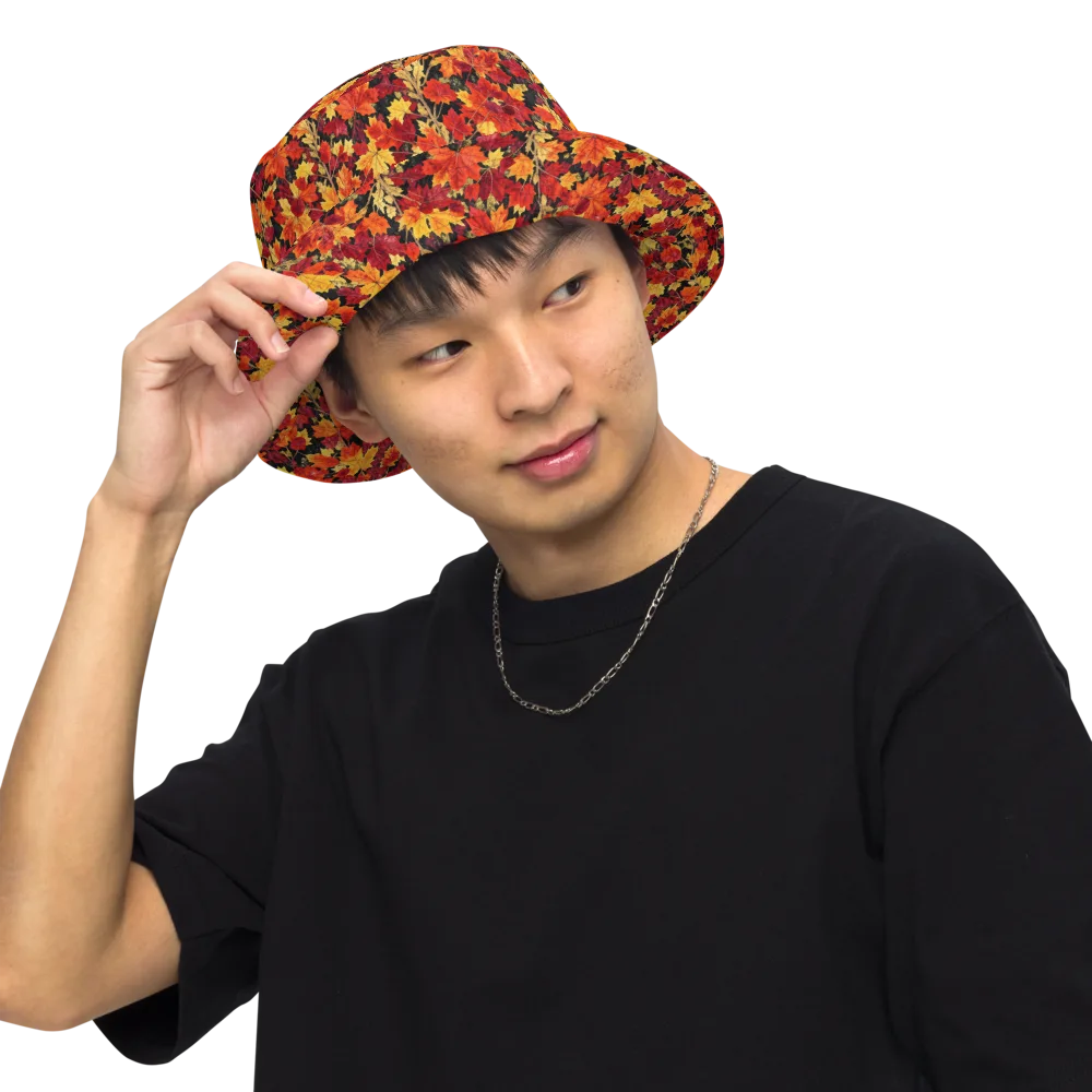Crimson Harvest on Reversible Bucket Hat — Front Inside