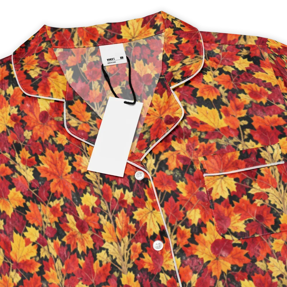 Crimson Harvest on Women's Short Sleeve Pajama Top — Product details