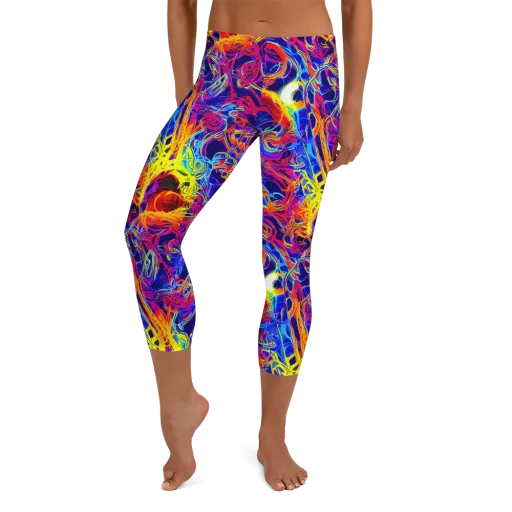 Firefly Frenzy on a Capri Leggings