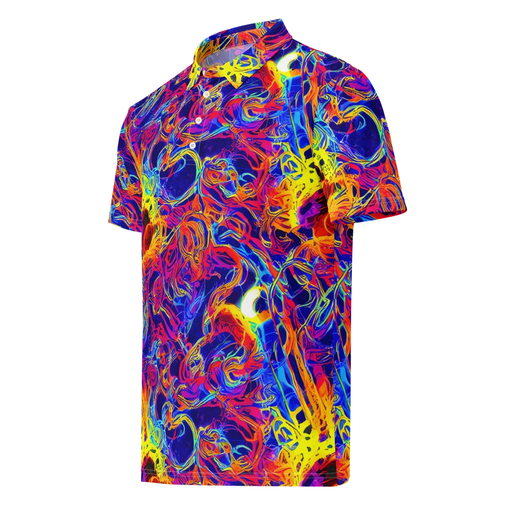 Firefly Frenzy on Men's Slim Fit Polo Shirt — Left Front