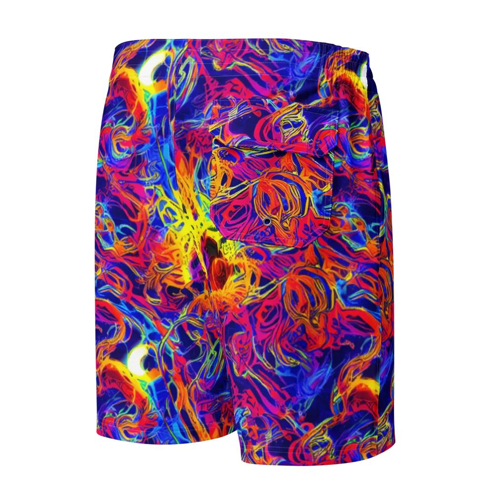 Firefly Frenzy on Men's Board Shorts — Back