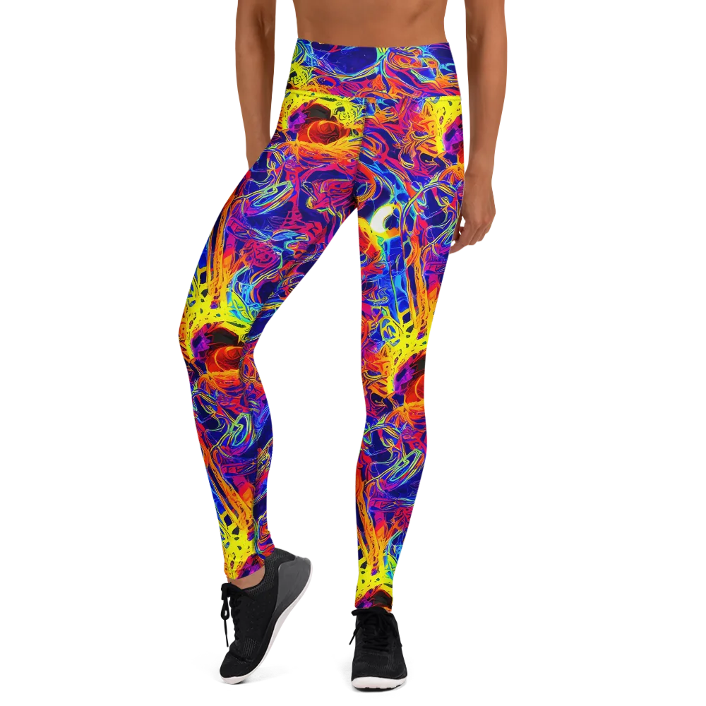 Firefly Frenzy on Yoga Leggings — Front