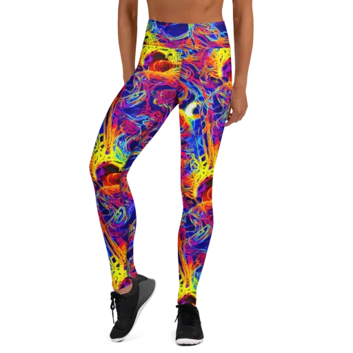 Firefly Frenzy on a Yoga Leggings