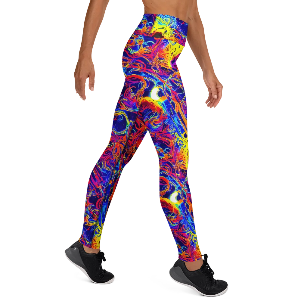 Firefly Frenzy on Yoga Leggings — Right