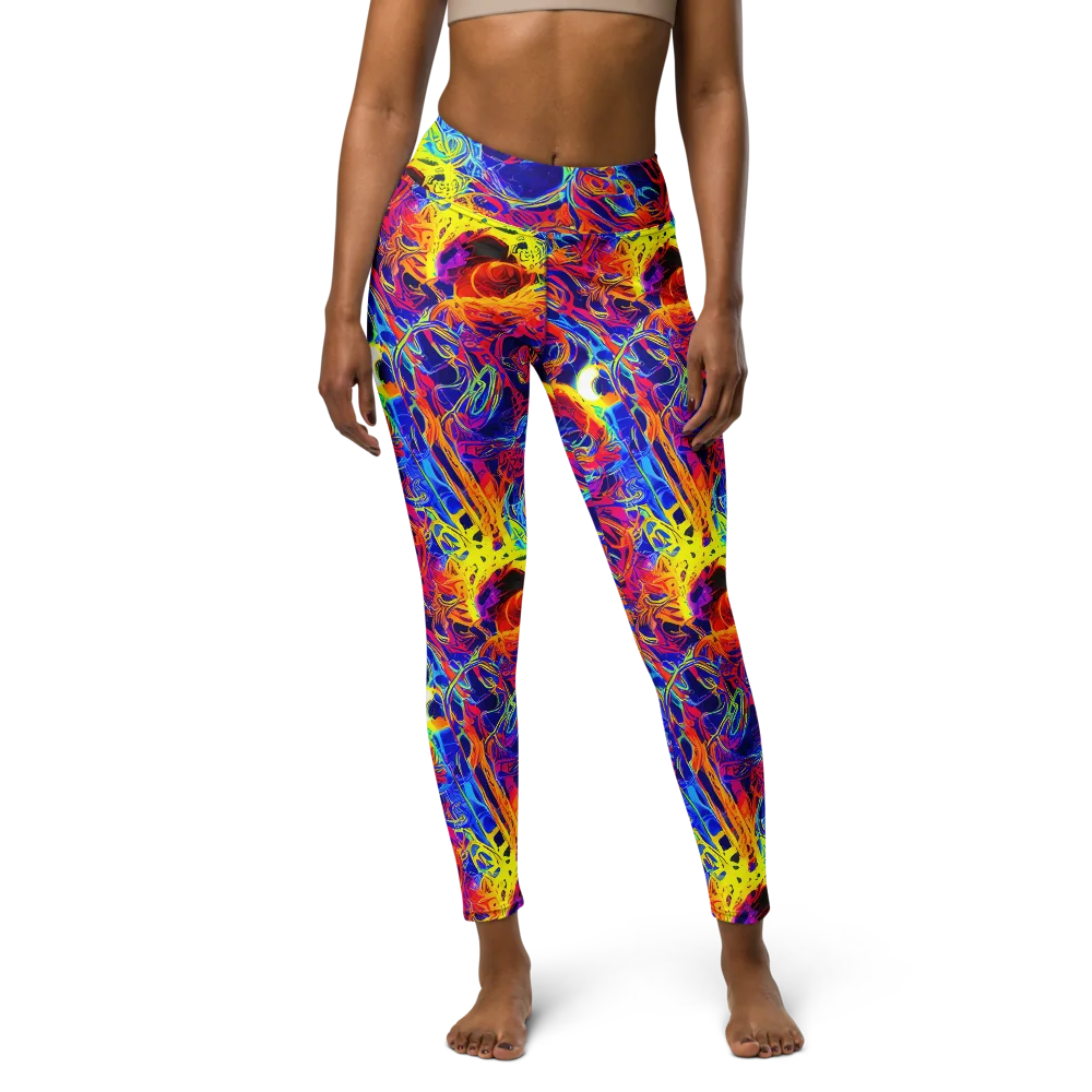 Firefly Frenzy on Yoga Leggings — Front