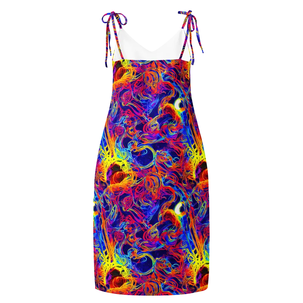 Firefly Frenzy on Slip Dress — Back
