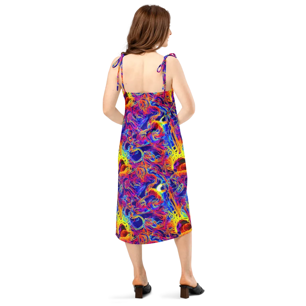 Firefly Frenzy on Slip Dress — Back