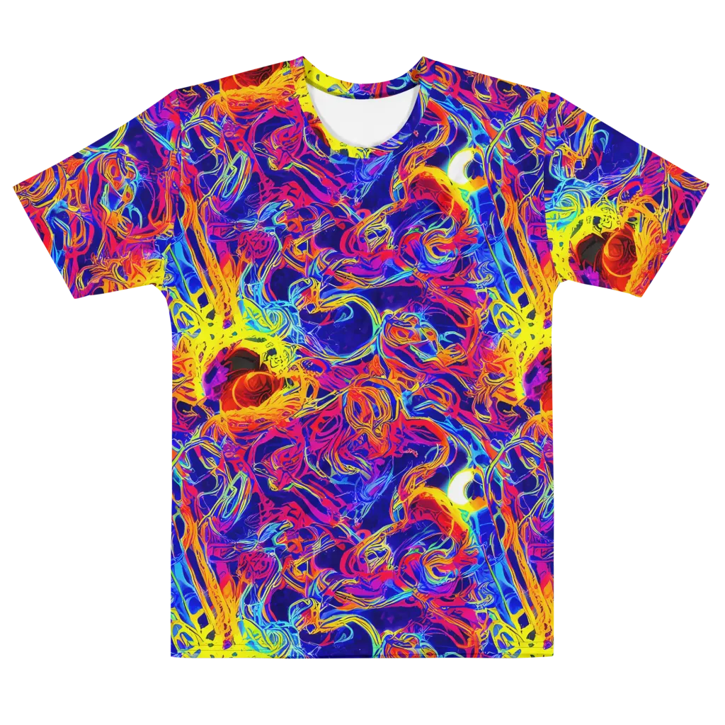 Firefly Frenzy on Men's Cotton Crew Neck T-Shirt — Front