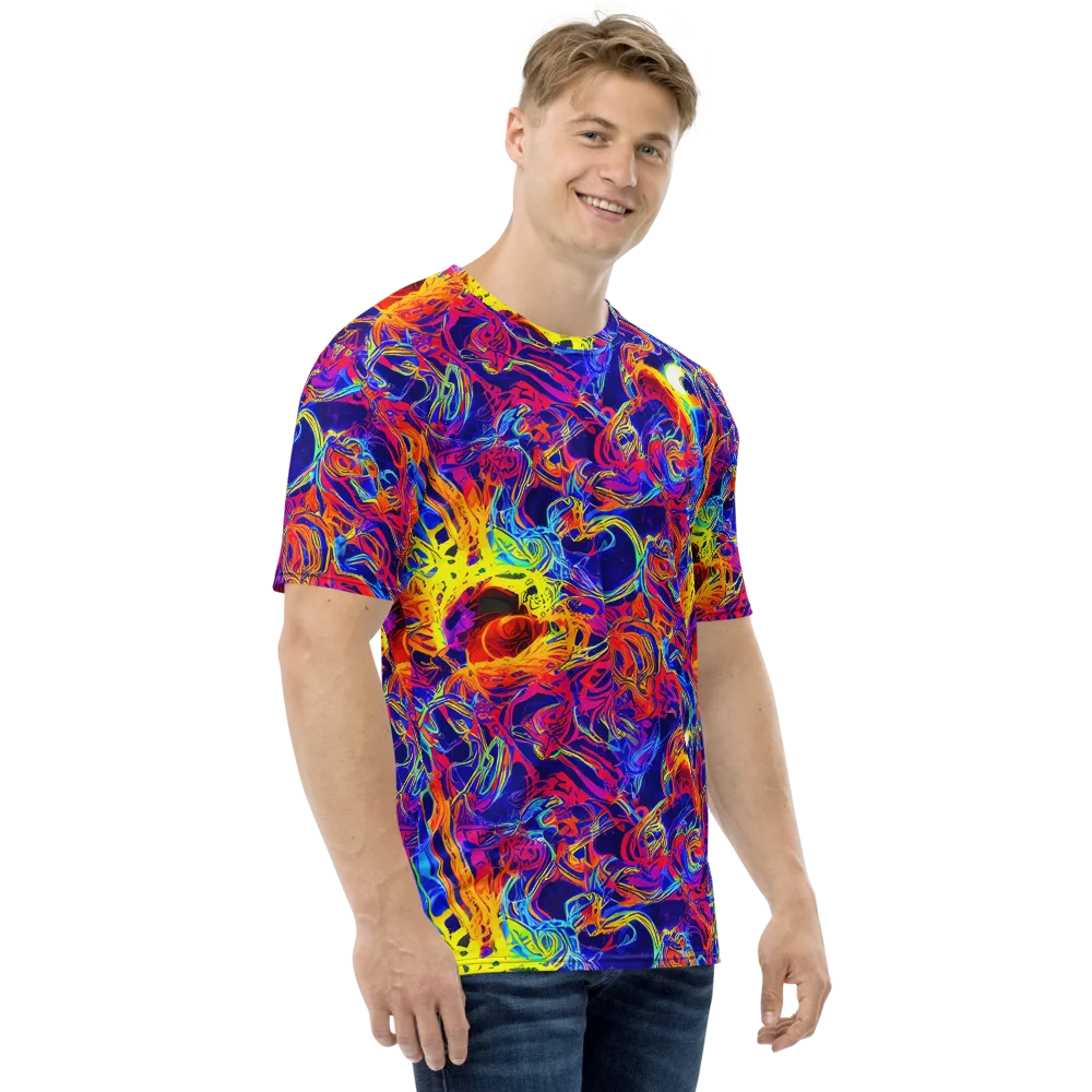 Firefly Frenzy on Men's Crew Neck T-Shirt — Right