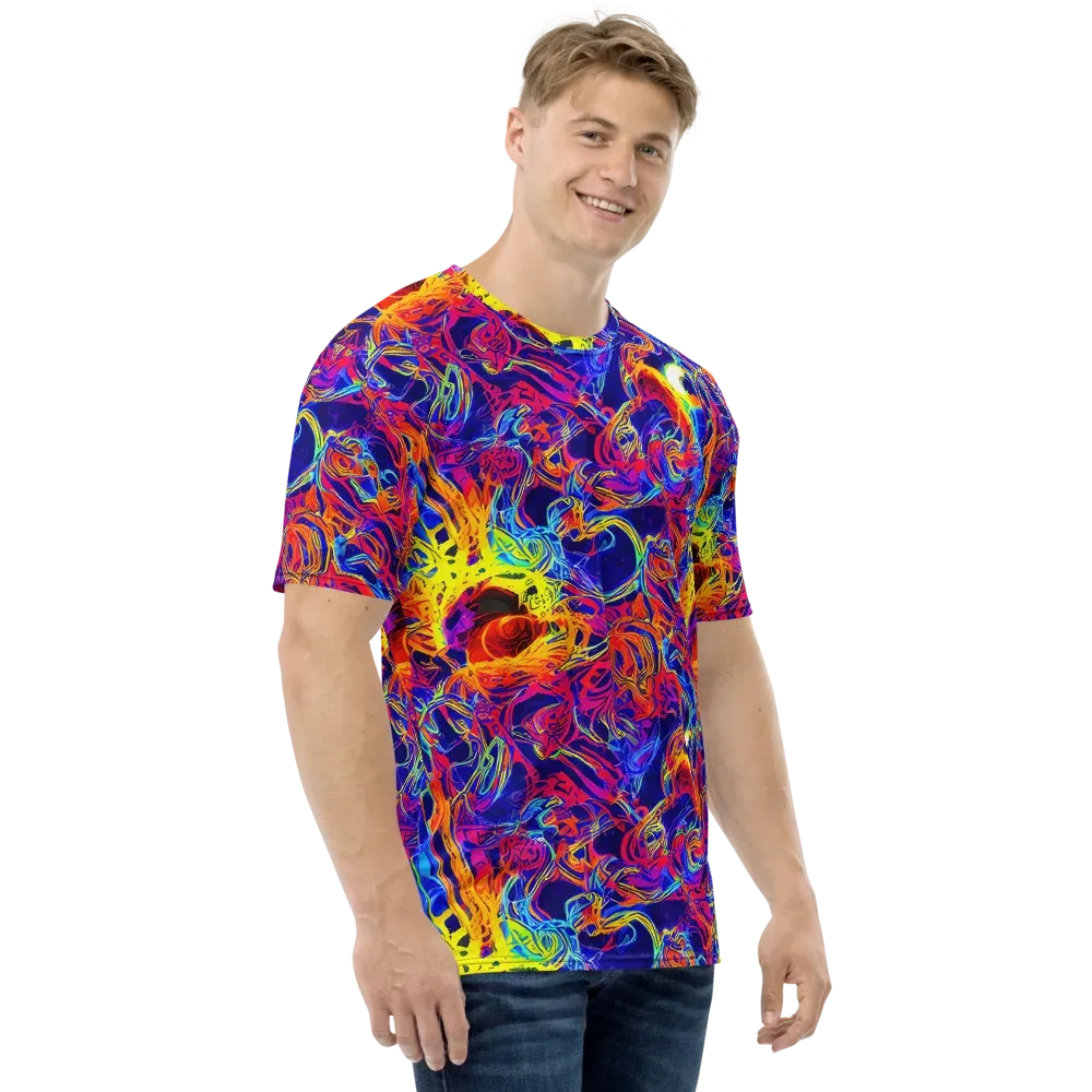 Firefly Frenzy on Men's Crew Neck T-Shirt — Right