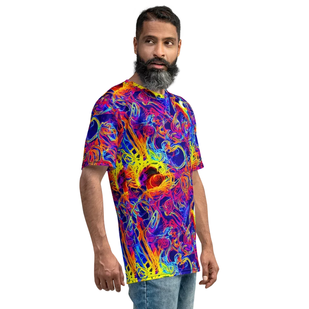 Firefly Frenzy on Men's Crew Neck T-Shirt — Right