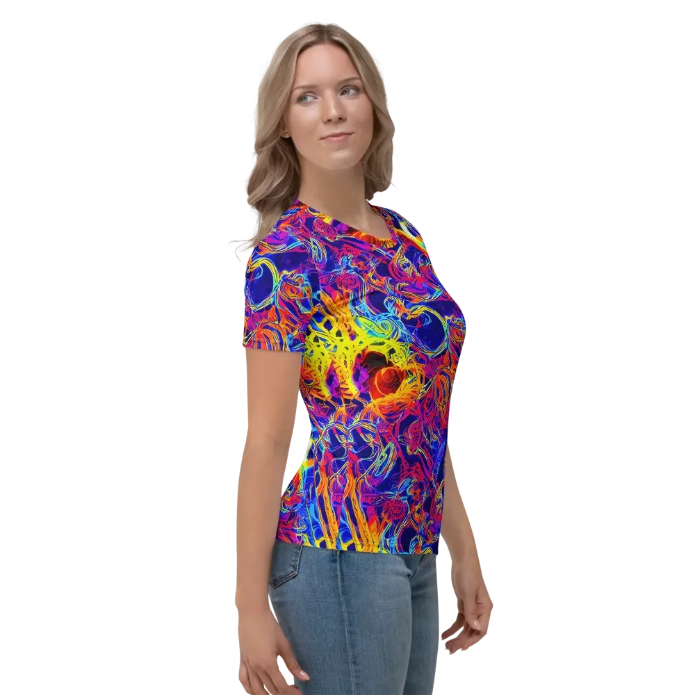 Firefly Frenzy on Women's Crew Neck T-Shirt — Right