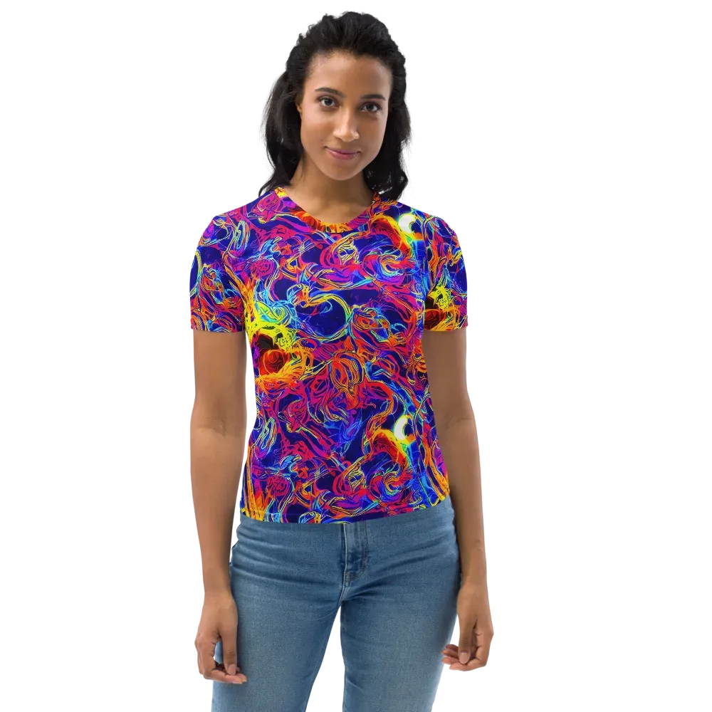 Firefly Frenzy on Women's Crew Neck T-Shirt — Front