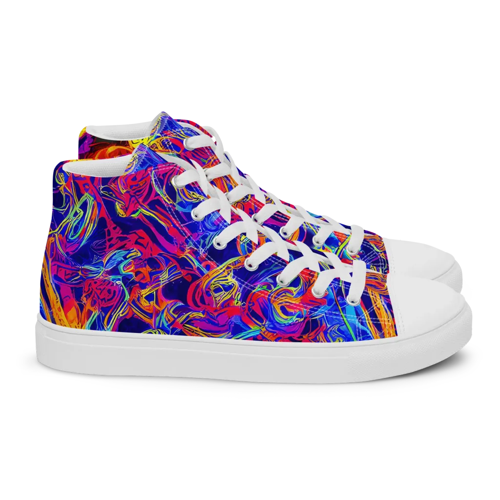 Firefly Frenzy on Women's High Top Canvas Shoes — Right