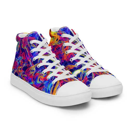Firefly Frenzy on a Women's High Top Canvas Shoes