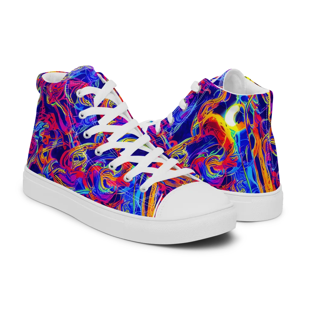 Firefly Frenzy on Women's High Top Canvas Shoes — Right