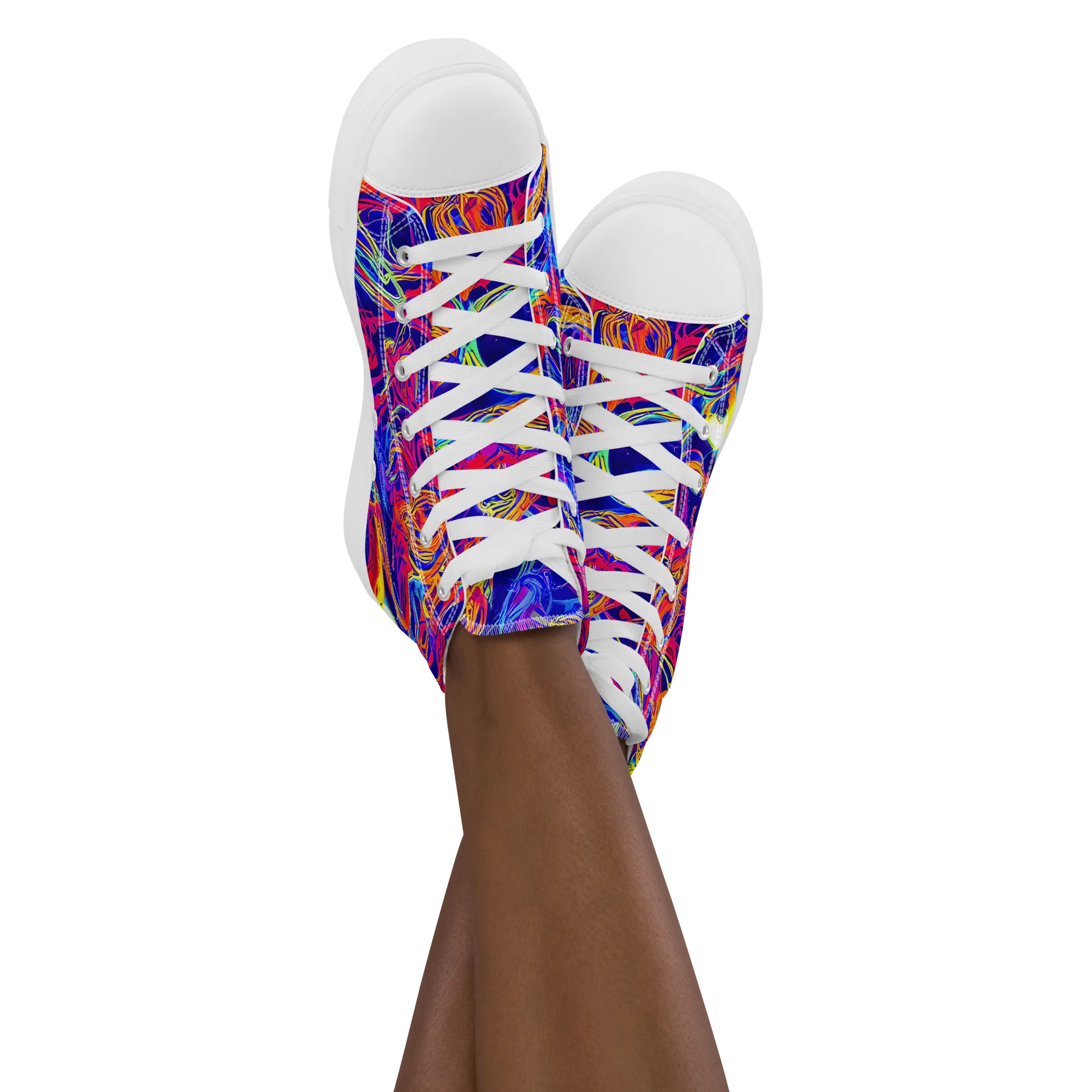 Firefly Frenzy on Women's High Top Canvas Shoes — Front