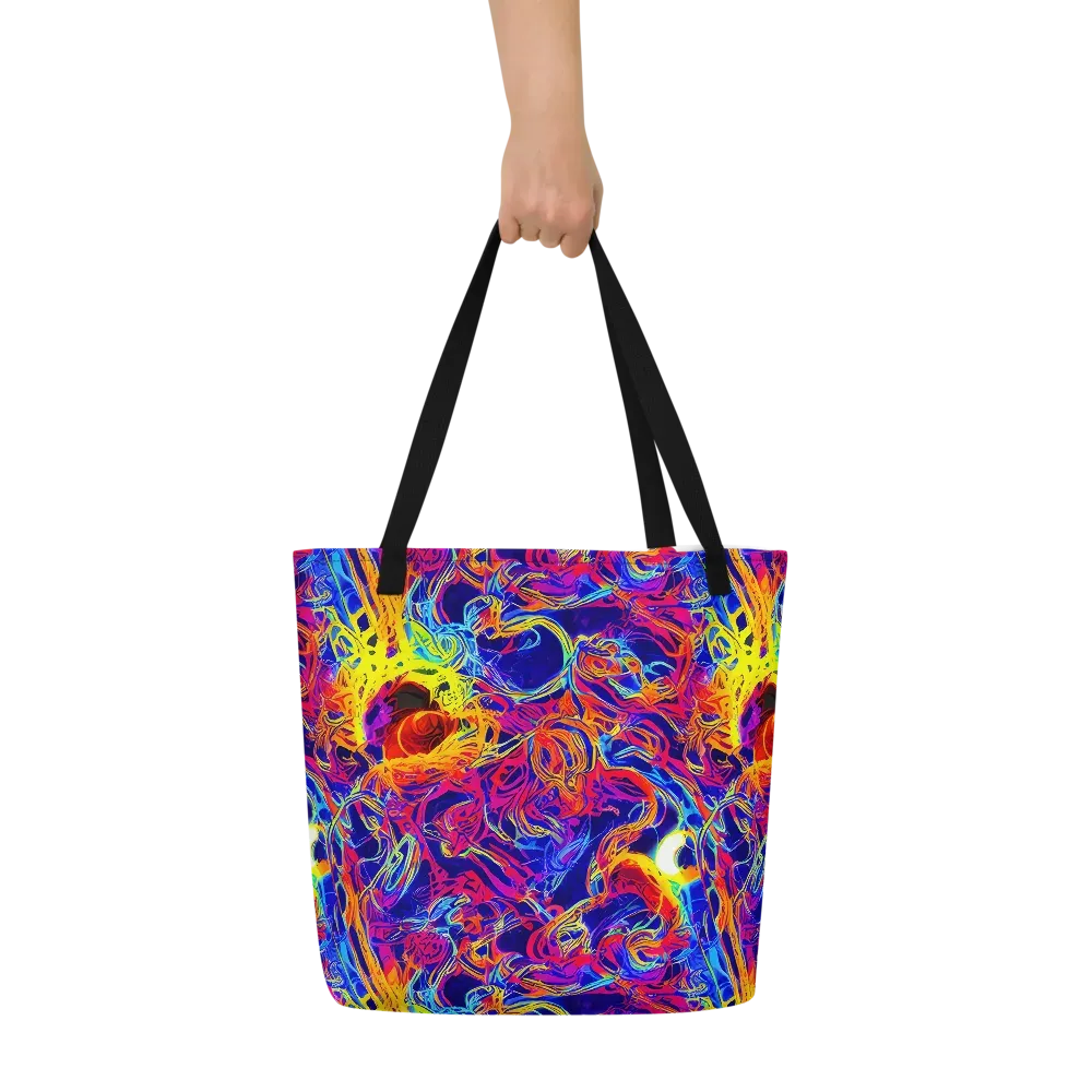 Firefly Frenzy on Large Tote Bag W/ Pocket — Front