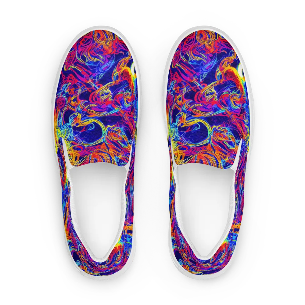 Firefly Frenzy on Women's Slip-On Canvas Shoes — Front