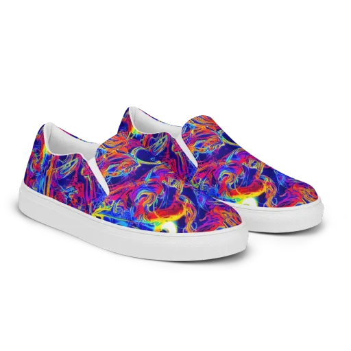 Firefly Frenzy on a Women's Slip-On Canvas Shoes