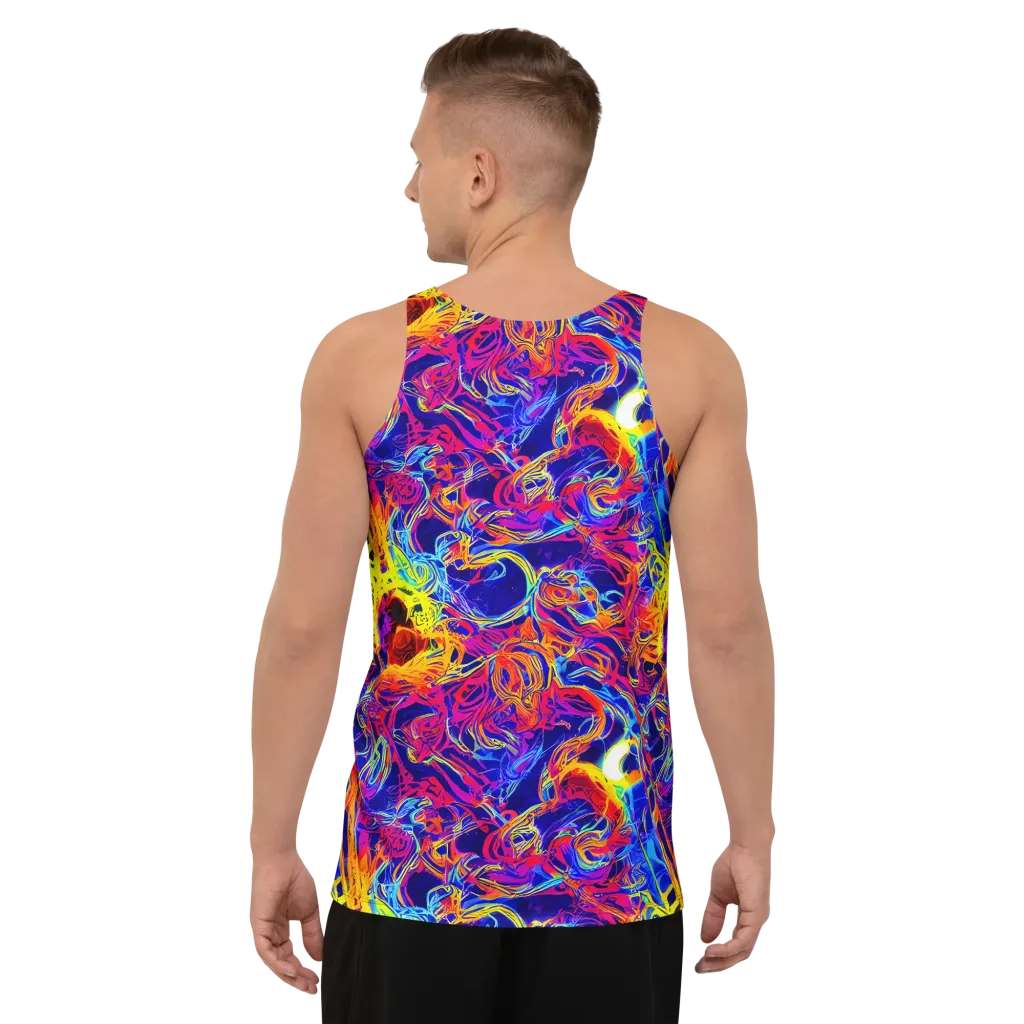 Firefly Frenzy on Men's Tank Top — Back