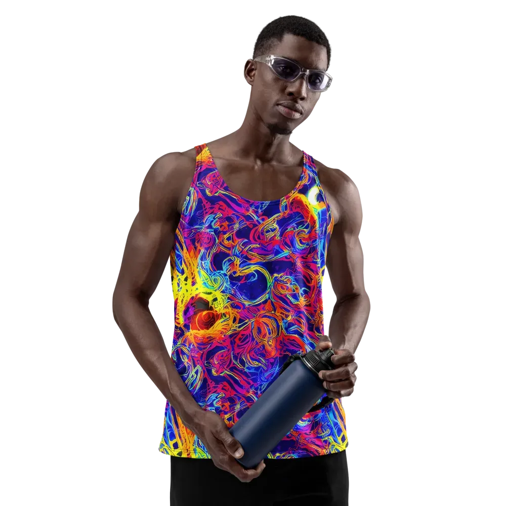 Firefly Frenzy on Men's Tank Top — Front