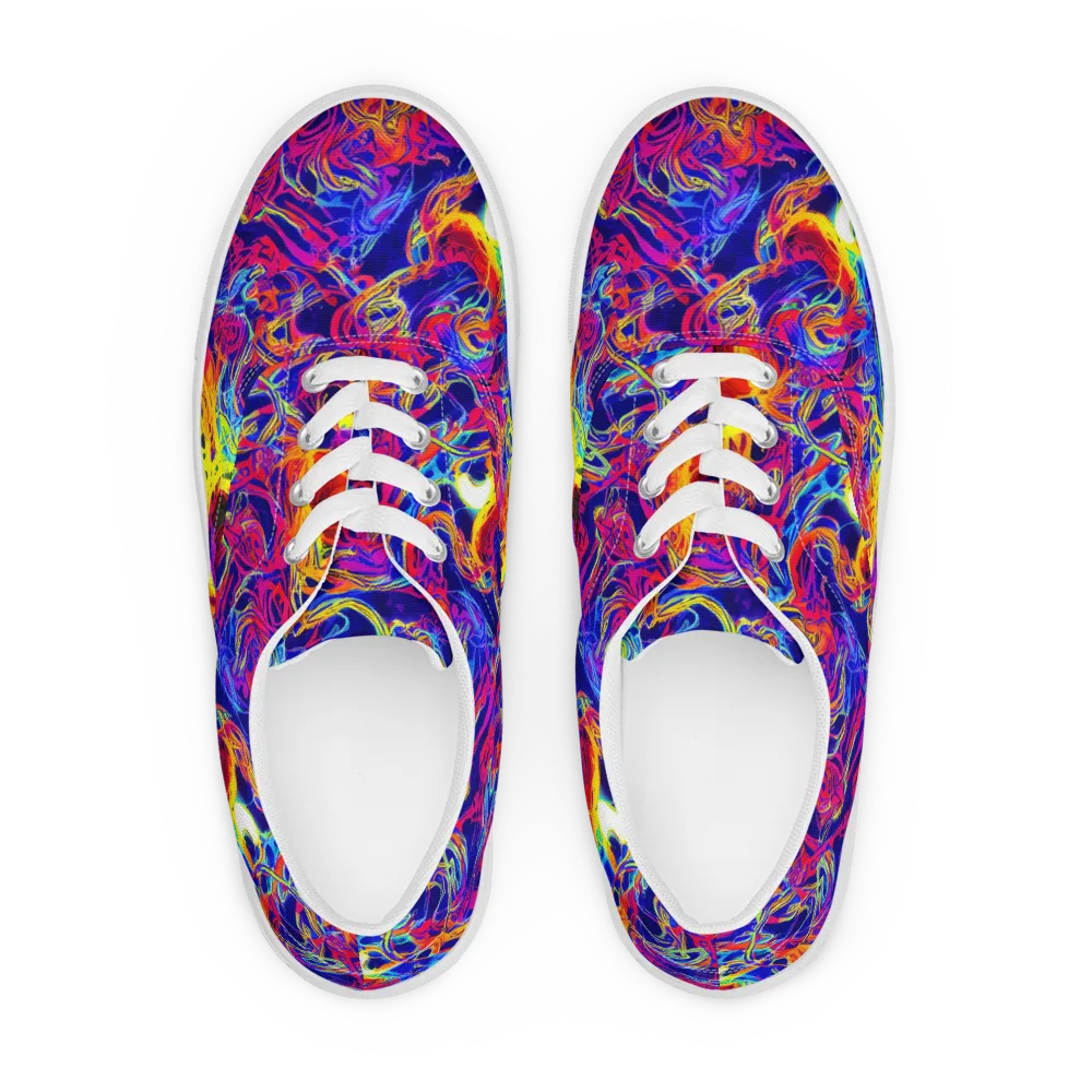 Firefly Frenzy on Men's Lace-Up Canvas Shoes — Front