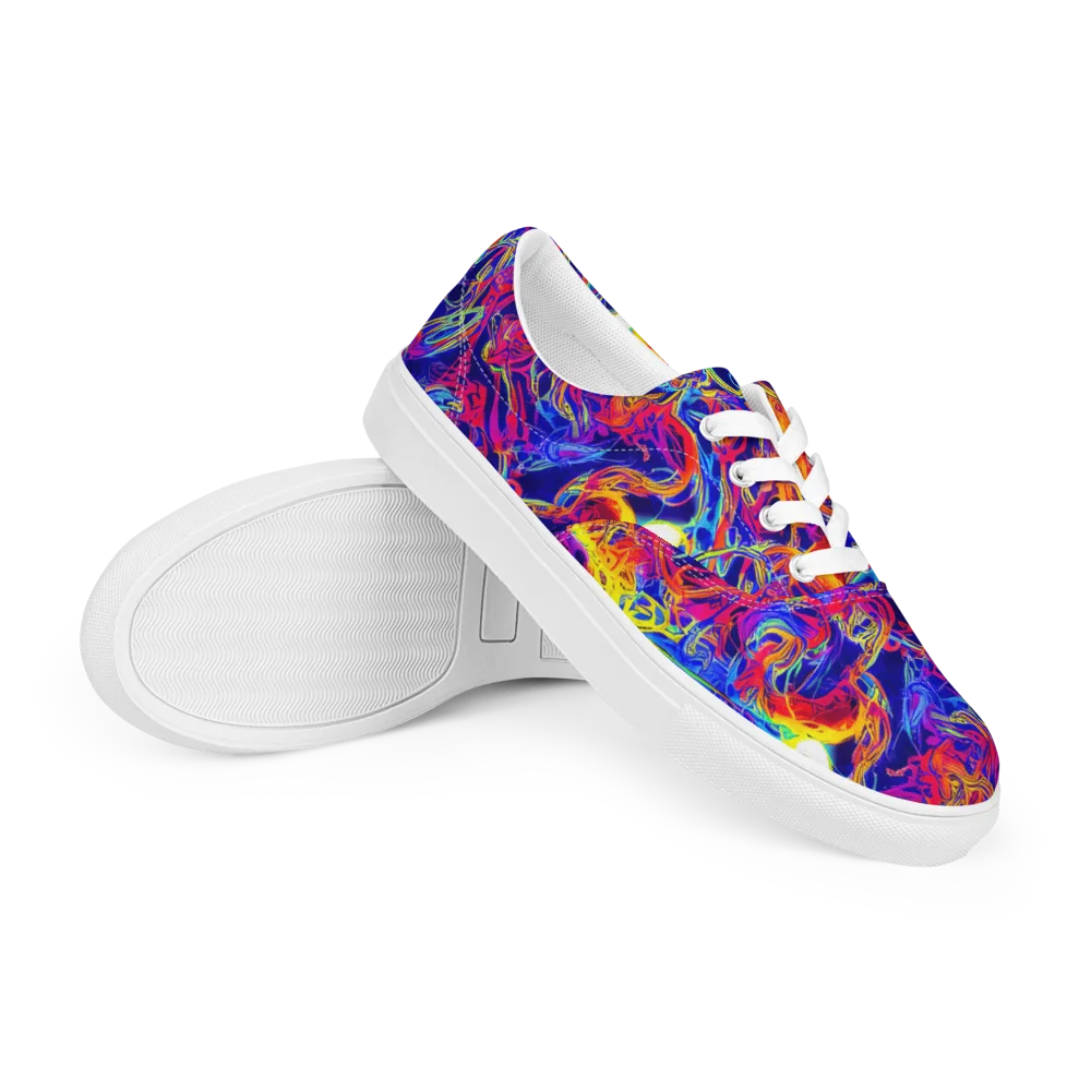 Firefly Frenzy on Men's Lace-Up Canvas Shoes — Right Front
