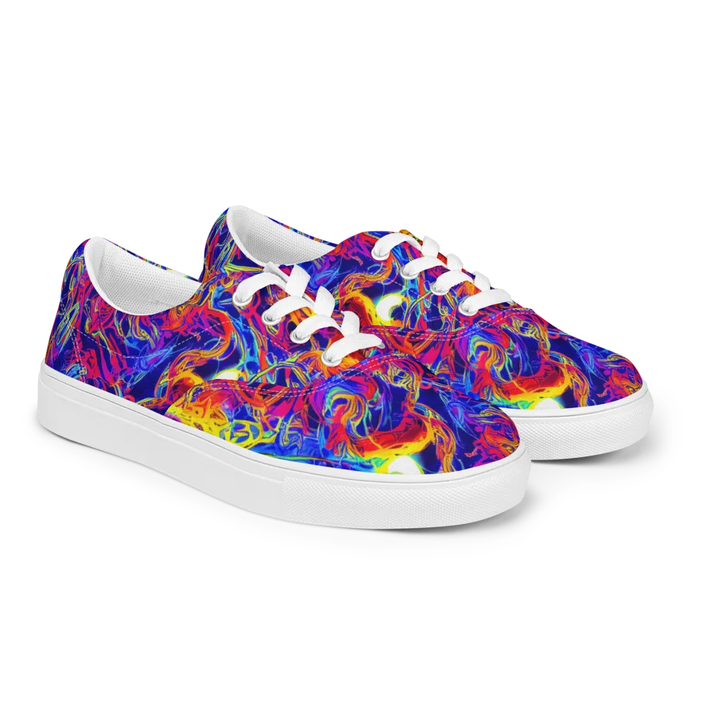 Firefly Frenzy on Men's Lace-Up Canvas Shoes — Right Front