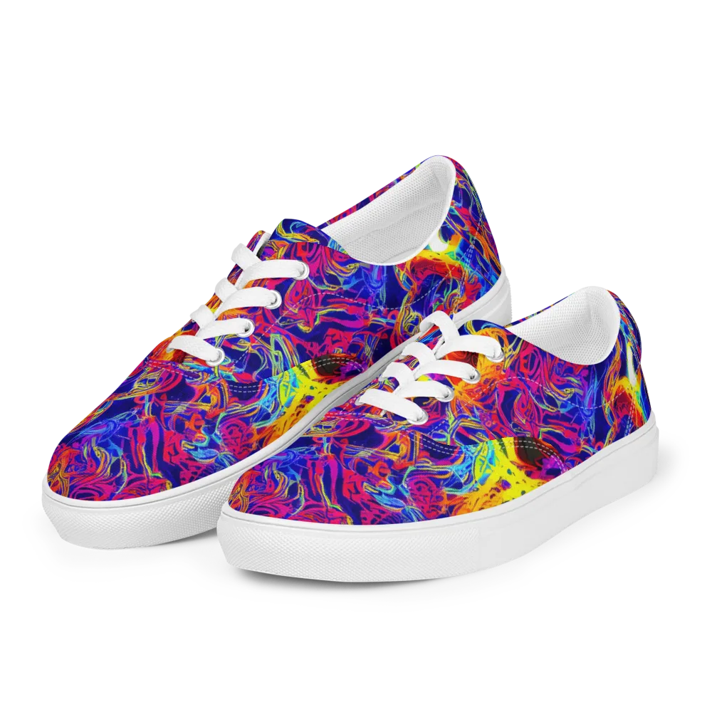Firefly Frenzy on Men's Lace-Up Canvas Shoes — Left Front