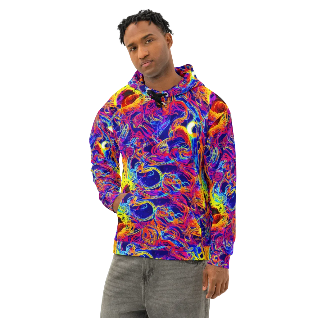 Firefly Frenzy on Cotton Hoodie — Left Front