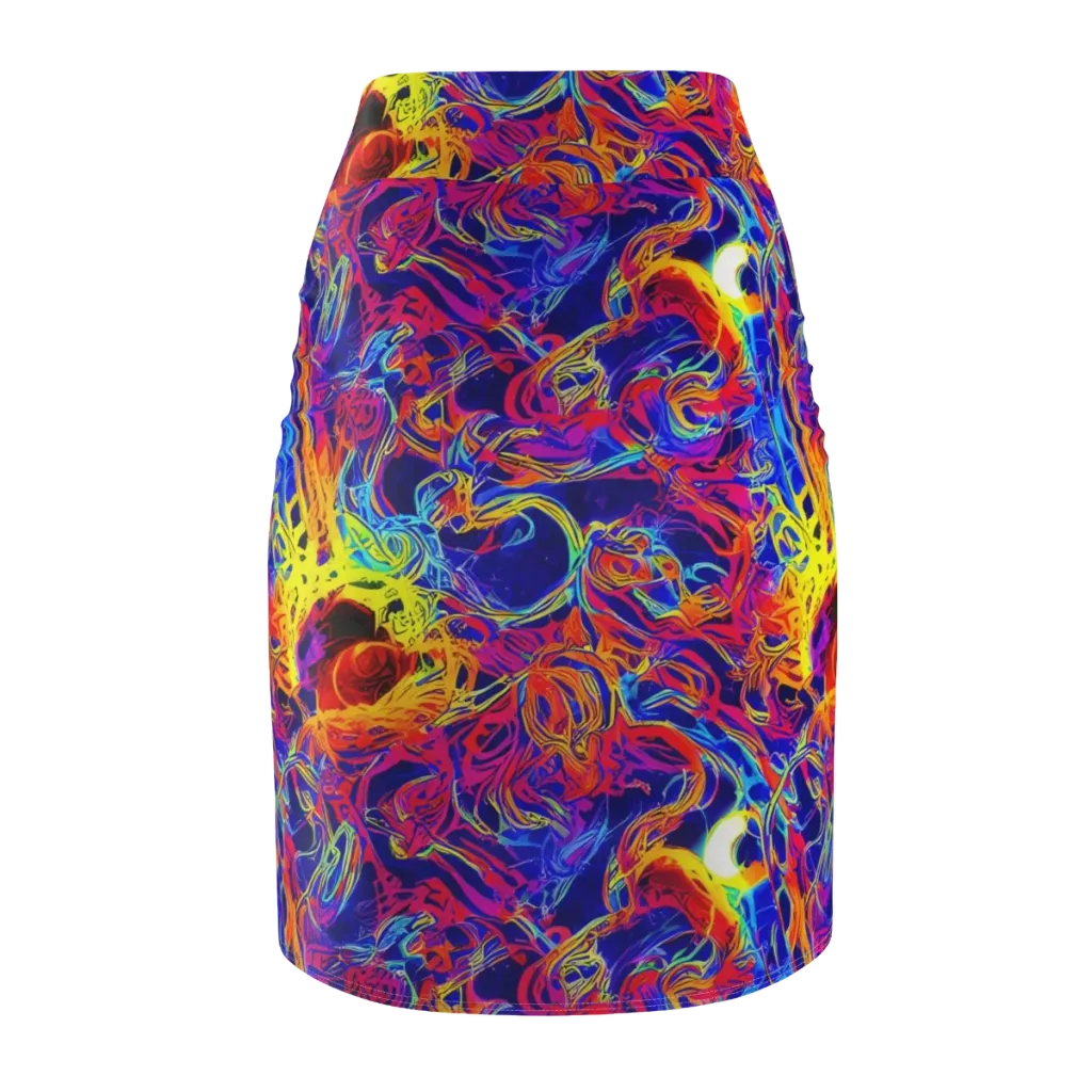 Firefly Frenzy on Pencil Skirt — Back