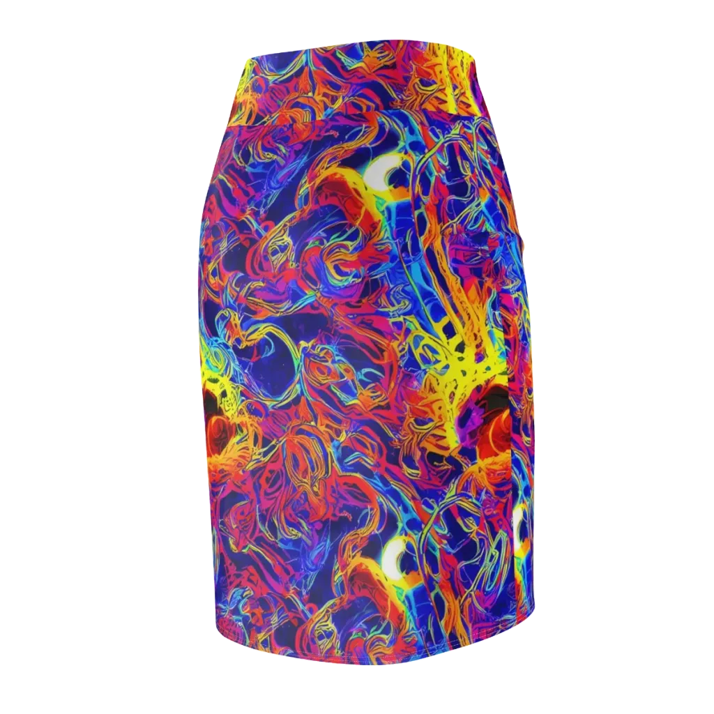 Firefly Frenzy on Pencil Skirt — Back Side