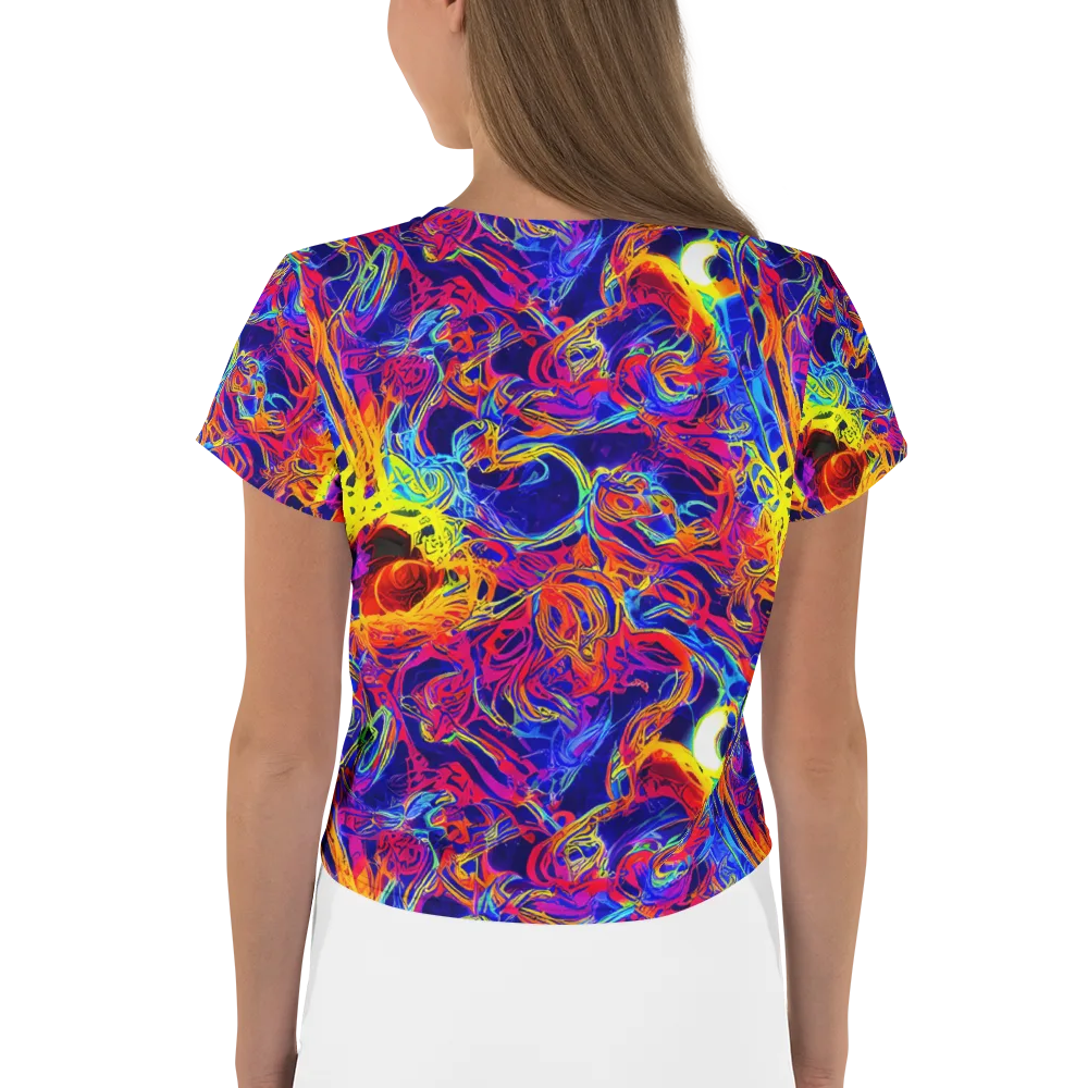 Firefly Frenzy on Crop Tee — Back