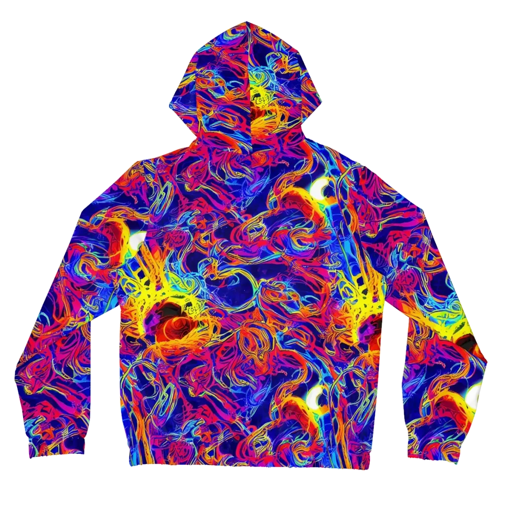 Firefly Frenzy on Women's Full-Zip Hoodie — Back