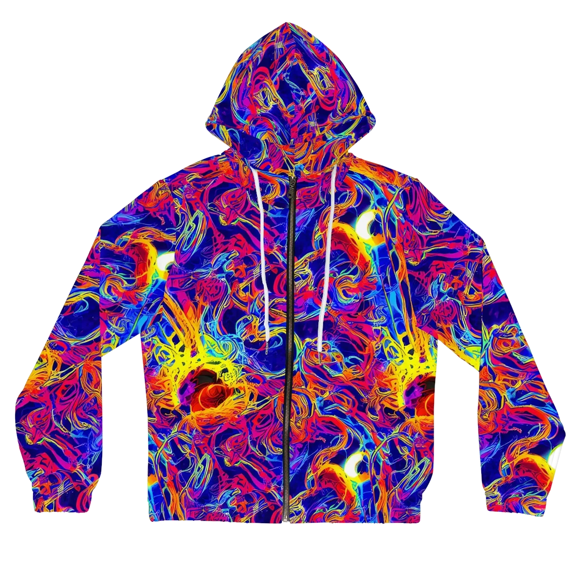 Firefly Frenzy on Women's Full-Zip Hoodie — Front