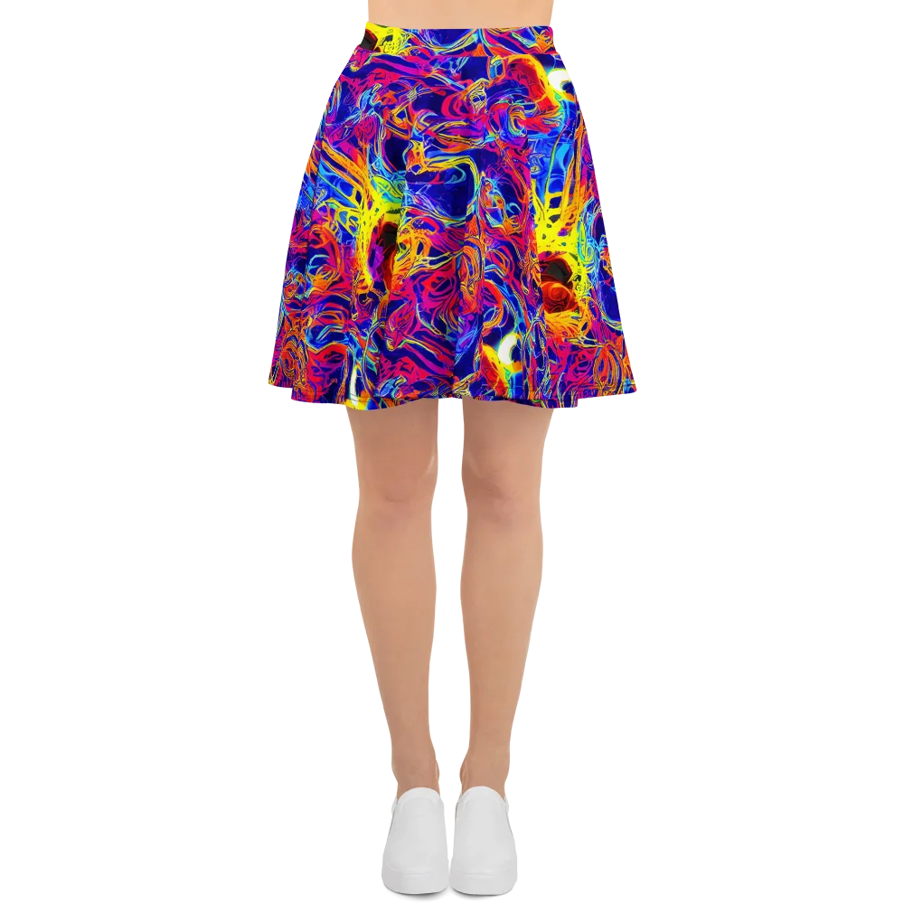 Firefly Frenzy on Skater Skirt — Front