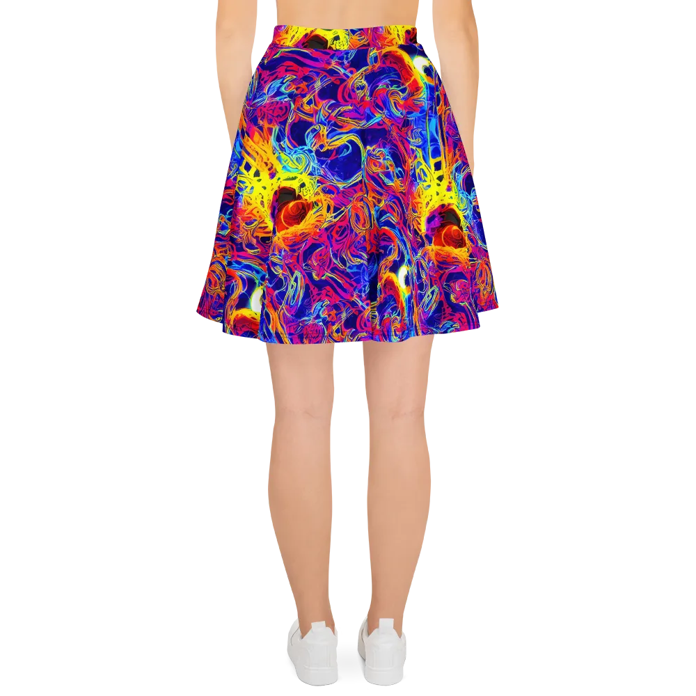 Firefly Frenzy on Skater Skirt — Back