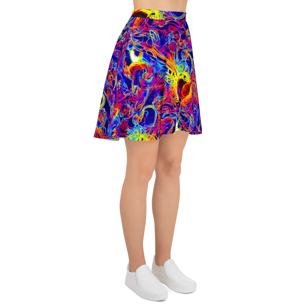 Firefly Frenzy on Skater Skirt — Right