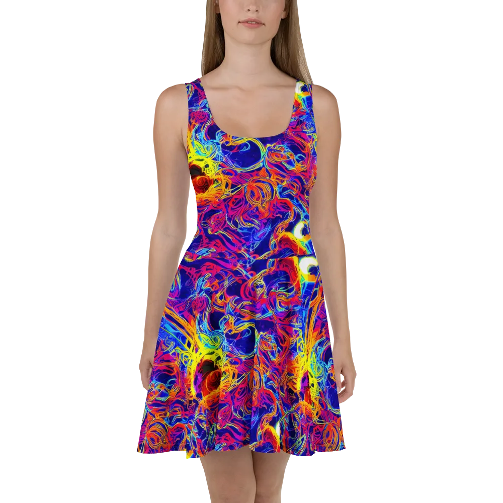 Firefly Frenzy on Skater Dress — Front